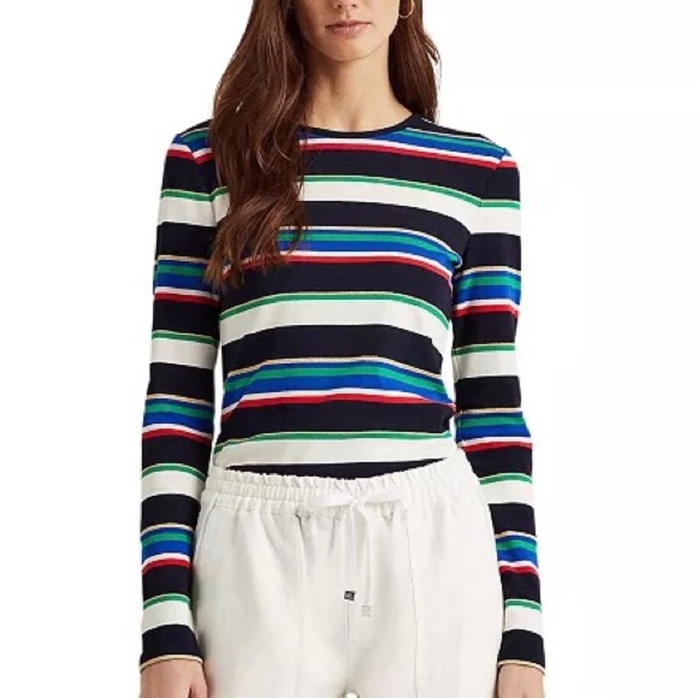Lauren Ralph Lauren Multicolor Striped Long Sleeve Tee